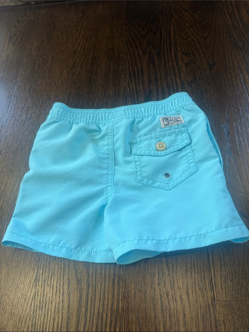 Ralph Lauren Boys Aqua Drawstring Swim Shorts